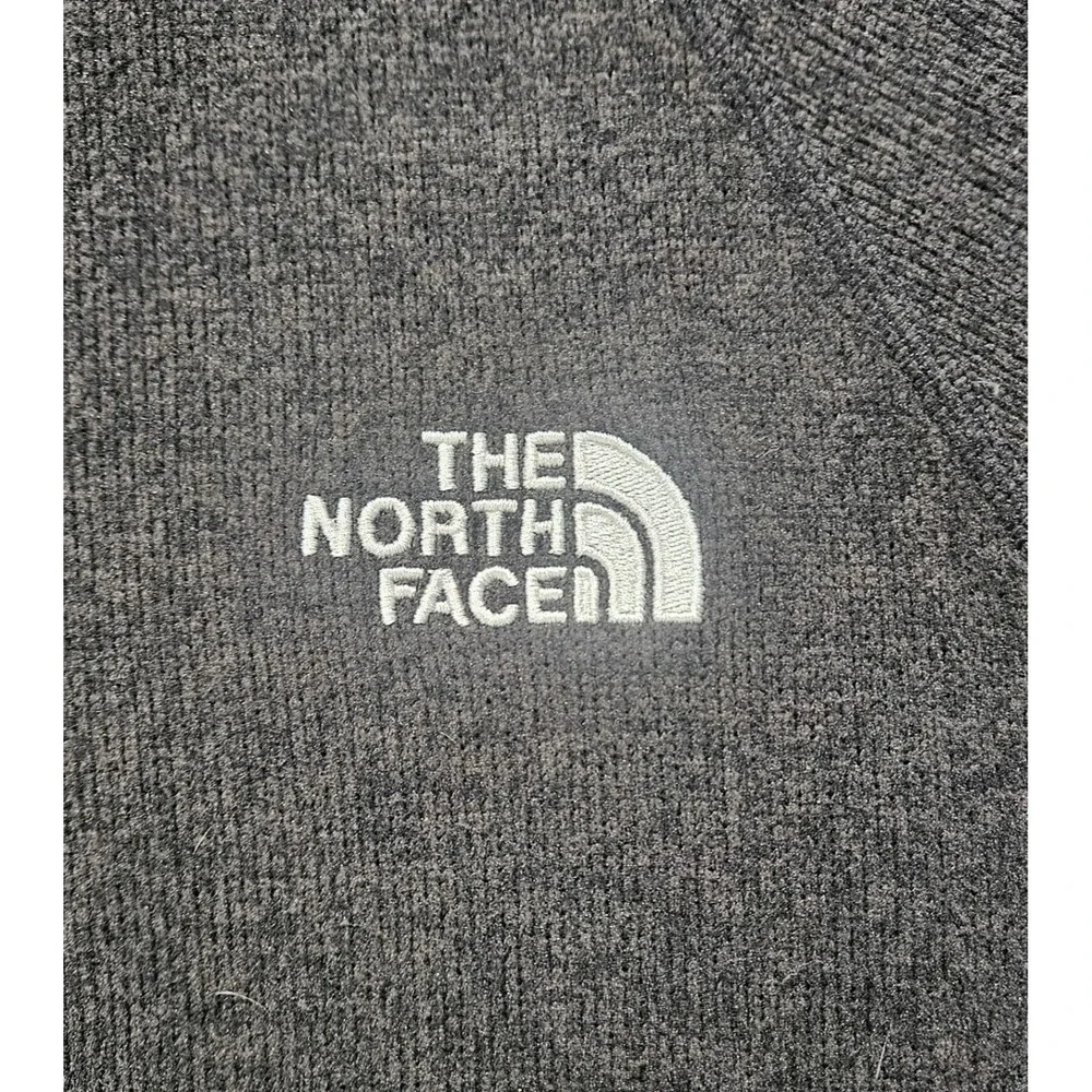 The North Face Full Zip Fleece Jacket Mens XXL Gray Bomber Collar